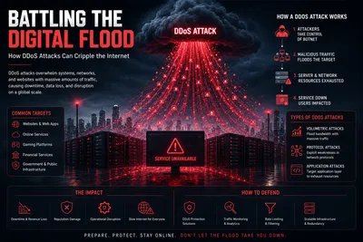 Battling the Digital Flood: How DDoS Attacks Can Cripple the Internet