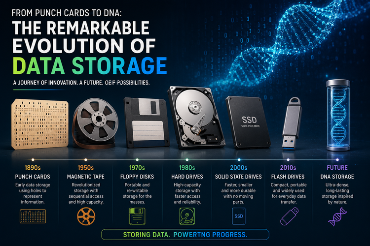 From Punch Cards to DNA: The Remarkable Evolution of Data Storage