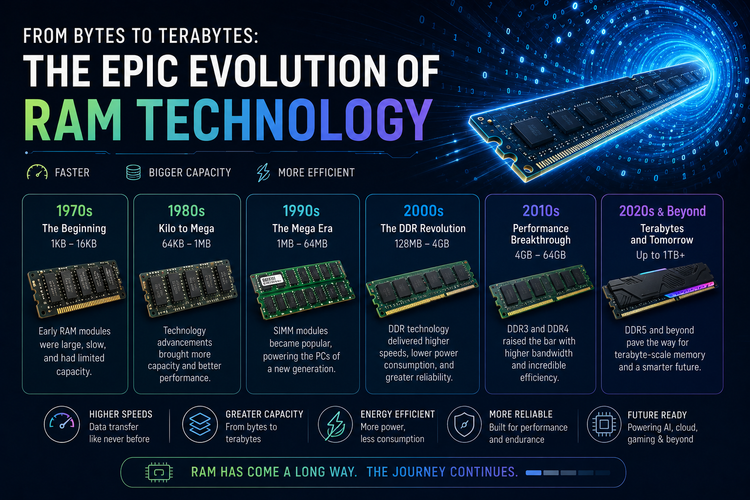 From Bytes to Terabytes: The Epic Evolution of RAM Technology