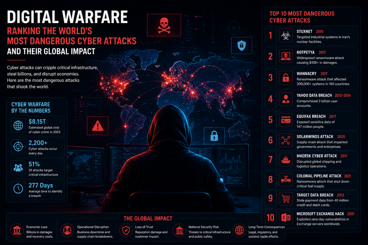 Digital Warfare: Ranking the World’s Most Dangerous Cyber Attacks and Their Global Impact