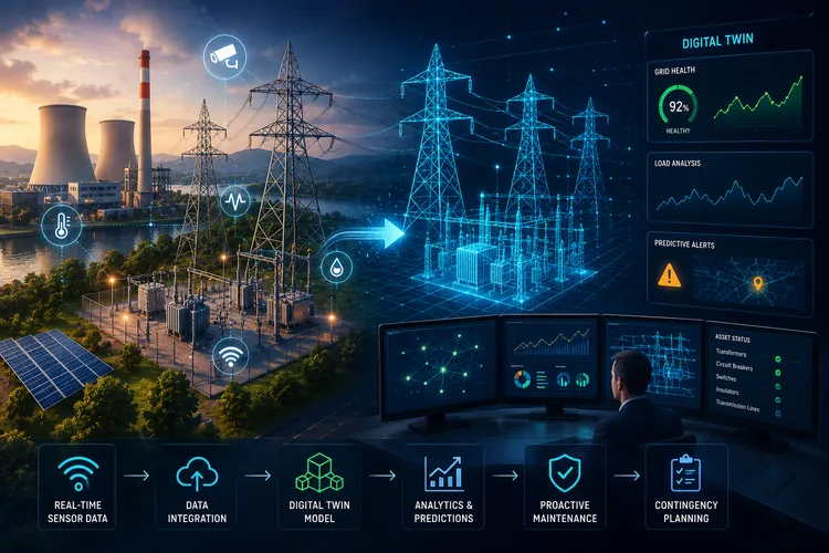 Digital Twins in Power Grid Modeling: Harnessing Real‑Time Sensor Data for Proactive Maintenance and Contingency Planning