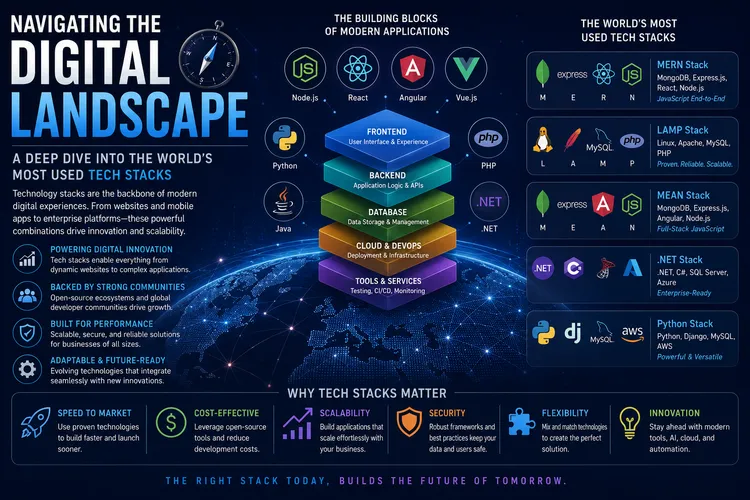 Navigating the Digital Landscape: A Deep Dive into the World's Most Used Tech Stacks